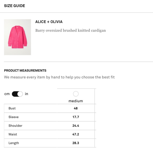 ALICE + OLIVIA Barry oversized brushed knitted cardigan Size Medium 💖 - Picture 8 of 10